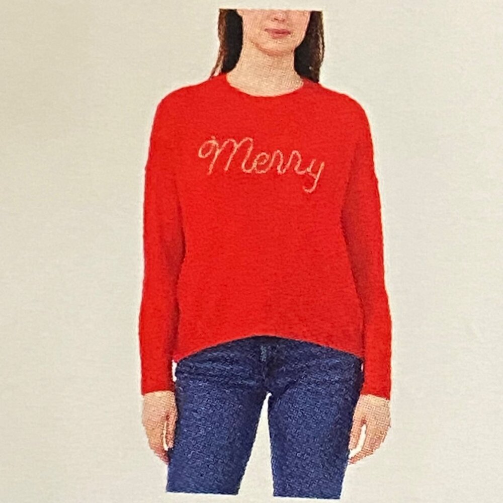 Vince Camuto Holiday Merry Sweater‎ L NWT